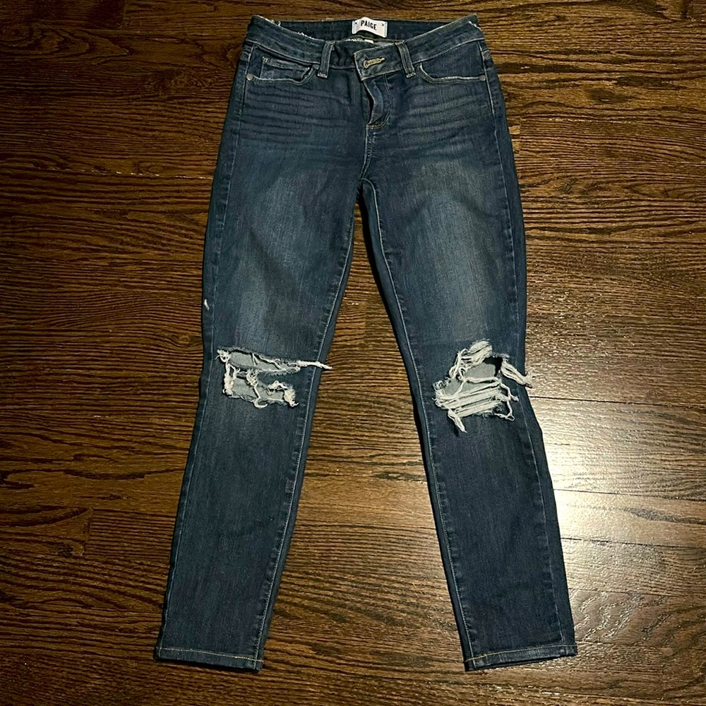 Paige Verdugo Crop Ripped Jeans